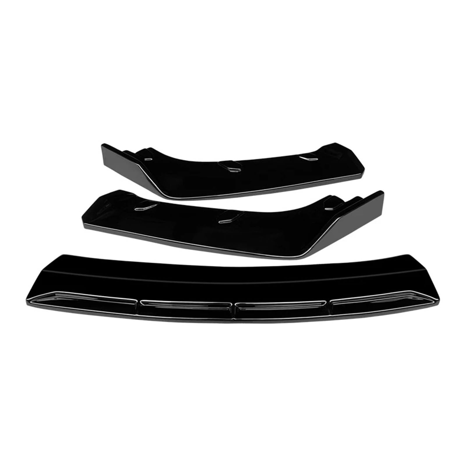 Auto-Frontspoiler Für CR-V 2012 2013 2014 2015 2016 Carbon Faser Zubehör ABS Für Fahrzeug Frontschürze Lip Body Kit Spoiler Kinn Platte Front Spoiler Lippe(Gloss Black) von WSUMKH