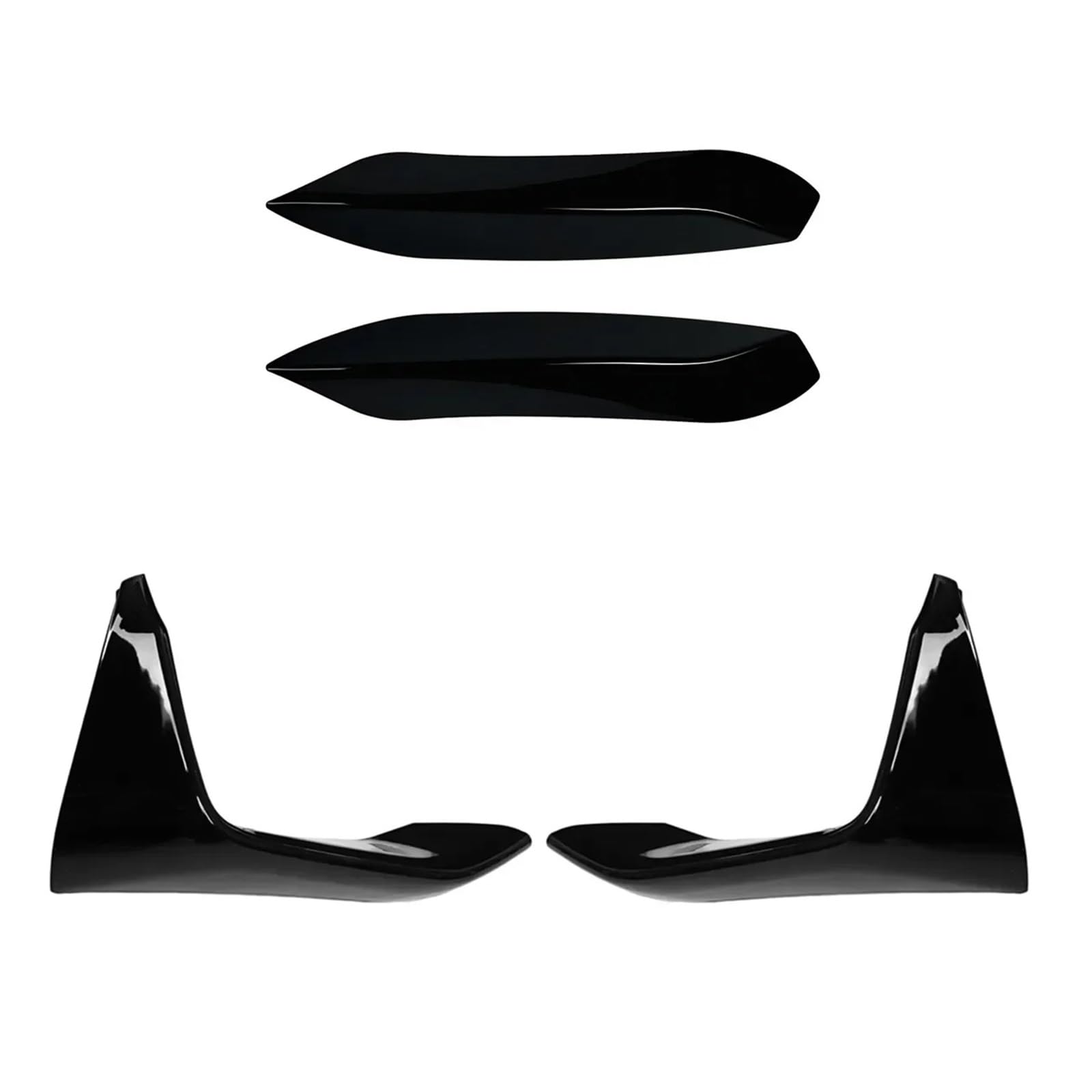 Auto-Frontspoiler Für F80 F82 F83 Für M3 Für M4 2014-2020 Glanz Schwarz Front Stoßstange Lip Splitter Canards Spoiler Nebel Licht Lampe Augenbraue Rahmen Abdeckung Front Spoiler Lippe(1 Set.) von WSUMKH