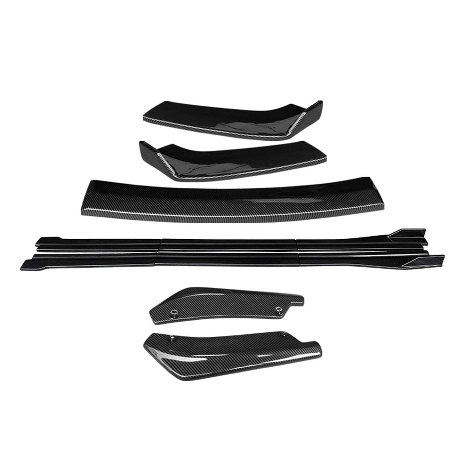 Auto-Frontspoiler Für Für X1 F48 2020 2021 2022 Auto Body Kit Front Stoßstange Splitter Lip Spoiler Seite Röcke Extensions Hinten Wrap Winkel Glanz Schwarz Front Spoiler Lippe(Kohlefaser-Optik) von WSUMKH