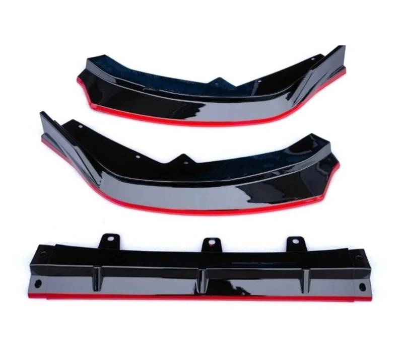 Auto-Frontspoiler Für Nissan Für Sentra Für Sylphy 2023 2024 Spoiler Splitter Körper Kit Diffusor Protector Schutz Auto Zubehör Frontschürze Lip Front Spoiler Lippe(Glossy Black Red) von WSUMKH