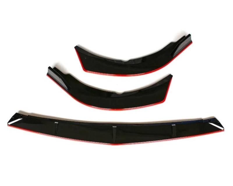 Auto-Frontspoiler Für Toyota Für Camry 2021 2022 2023 Splitter Schwarz Carbon Splitter Frontschürze Lip Abdeckung Kinn Schutz Tuning Trim Front Spoiler Lippe(Glossy Black Red) von WSUMKH