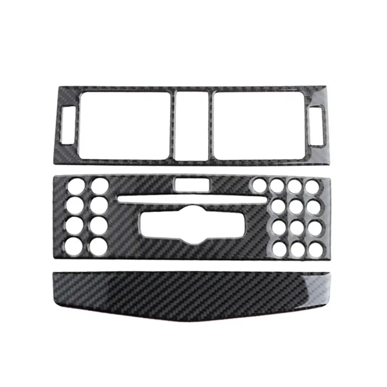 Auto Innendekoration Interieur Dekor 3X Carbon Faser Für Benz C Klasse W204 2007 2008 2009 2010 Auto Center Konsole Air Outlet Conditioner CD Panel Mid Air Vent Abdeckung Trim(No Hole) von WSUMKH