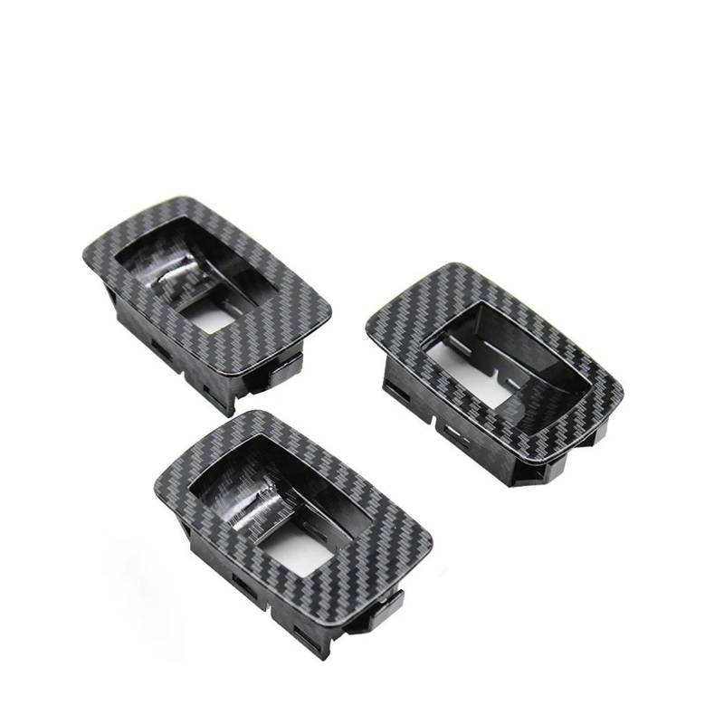 Auto Innendekoration Interieur Dekor Für 3 Serie E90 E91 316 318 320 325 328 2004-2012 LHD Links Fahrer Carbon Fiber Innen Tür Pull Griff Armlehne Panel Vollen Satz(3pcs small Covers) von WSUMKH