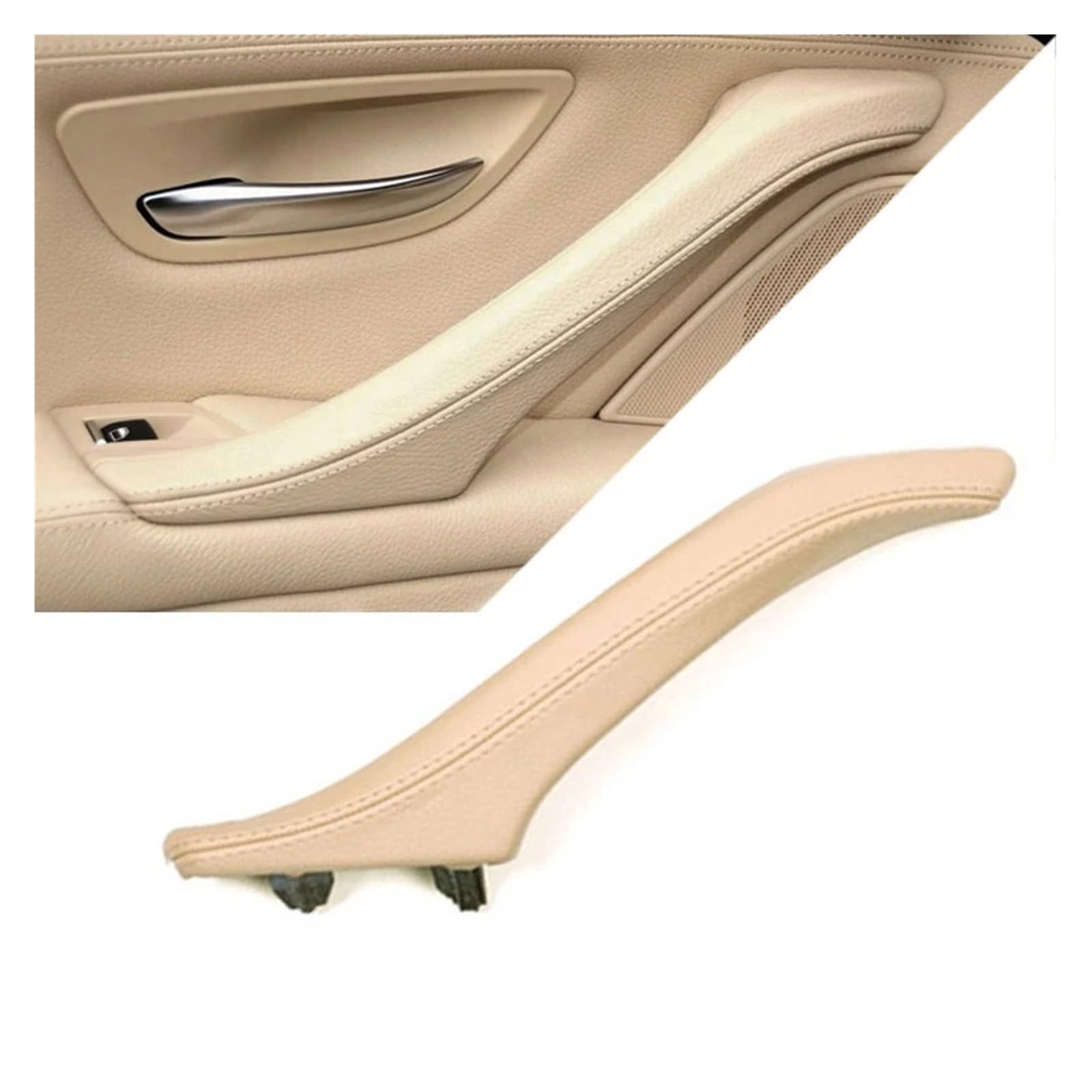 Auto Innendekoration Interieur Dekor Für 5 Series Für F10 F11 F18 520i 523i 525i 528i 535i 2010-2017 Links Rechts Innen Passagier Tür Leder Pull Griff Montage(Beige Left) von WSUMKH