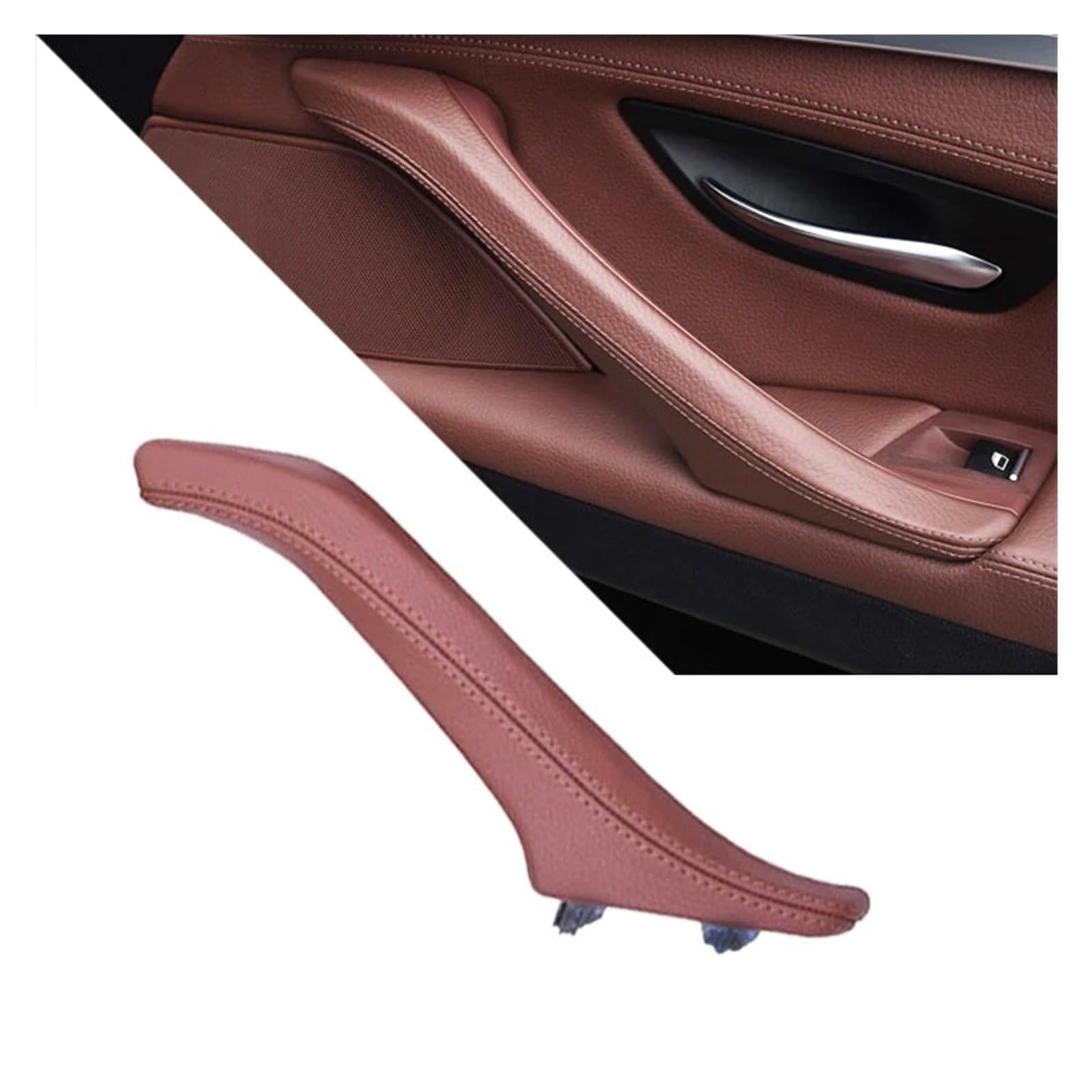 Auto Innendekoration Interieur Dekor Für 5 Series Für F10 F11 F18 520i 523i 525i 528i 535i 2010-2017 Links Rechts Innen Passagier Tür Leder Pull Griff Montage(Brown Right) von WSUMKH