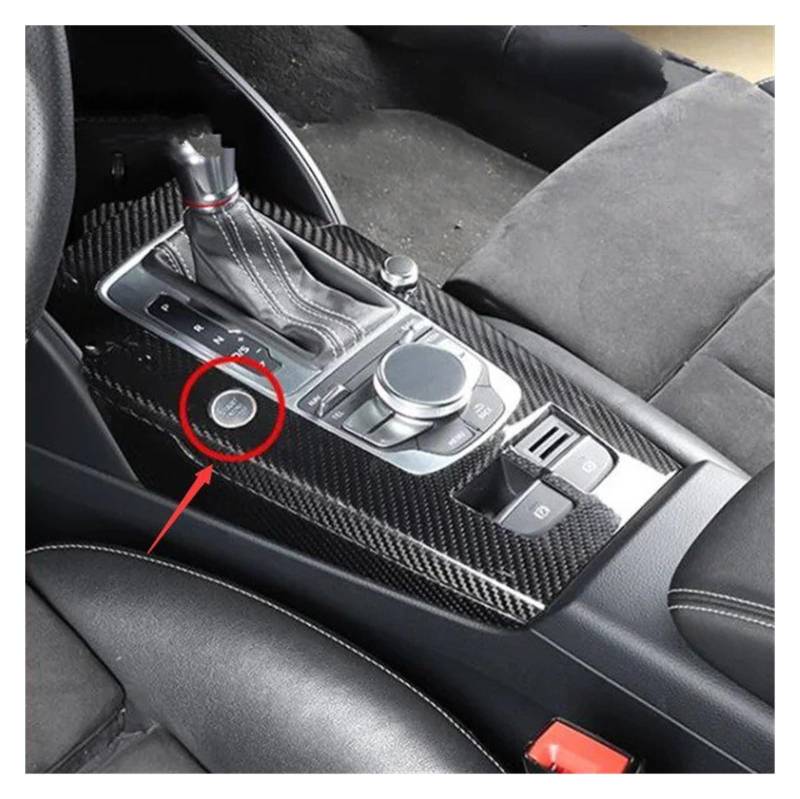 Auto Innendekoration Interieur Dekor Für A3 S3 RS3 2014 2015 2016 2017 2018 Real Carbon Fiber RHD Und LHD Auto Innenleisten Konsole Gangschaltung Panel Und Seite Streifen Abdeckung Trim(B Glossy LHD) von WSUMKH