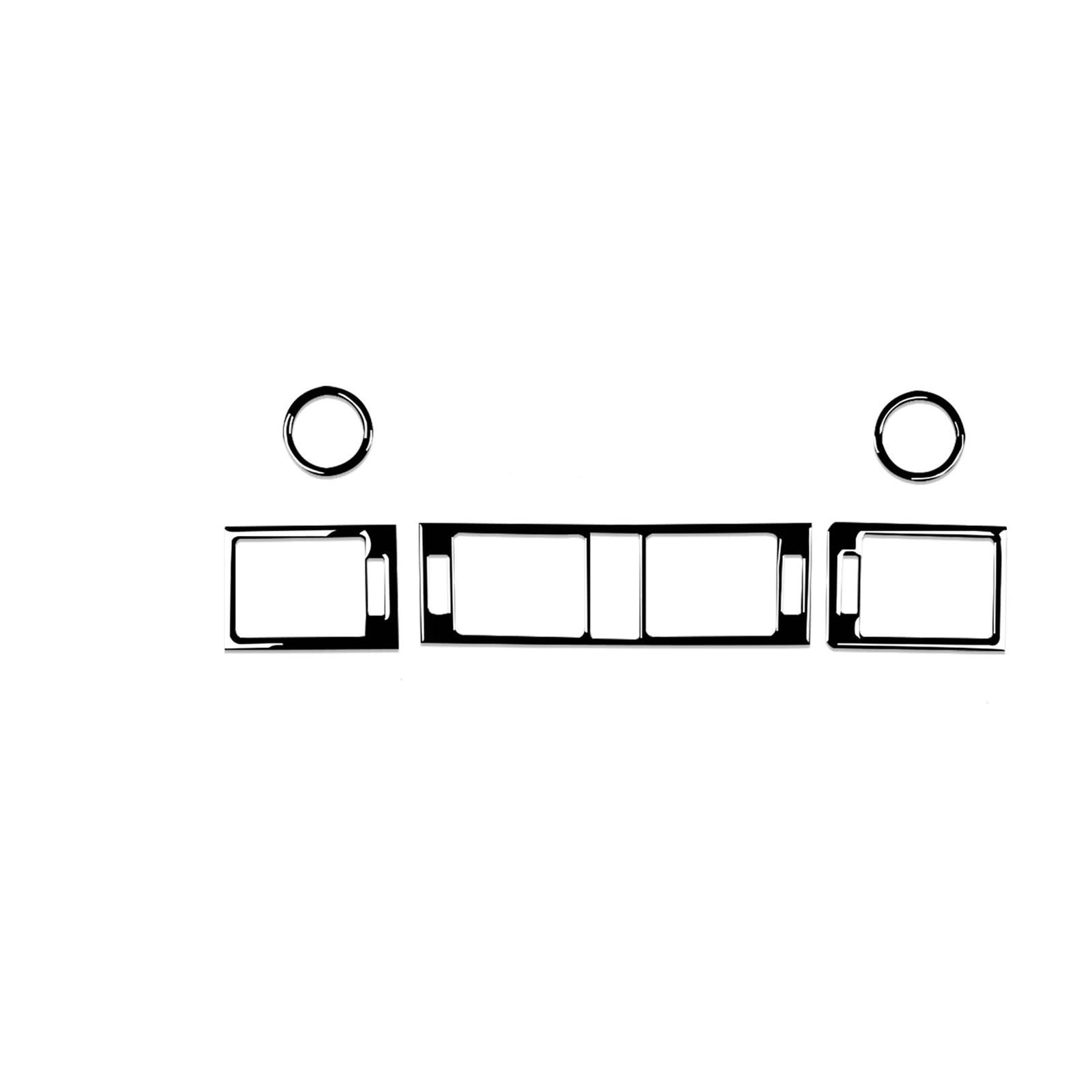 Auto Innendekoration Interieur Dekor Für Benz Für C-Klasse W204 2007 2008 2009 2010 Dashboard Air Vent Outlet Dekoration Trim Abdeckung Klavier Schwarz Auto Innen Zubehör(Piano Black) von WSUMKH