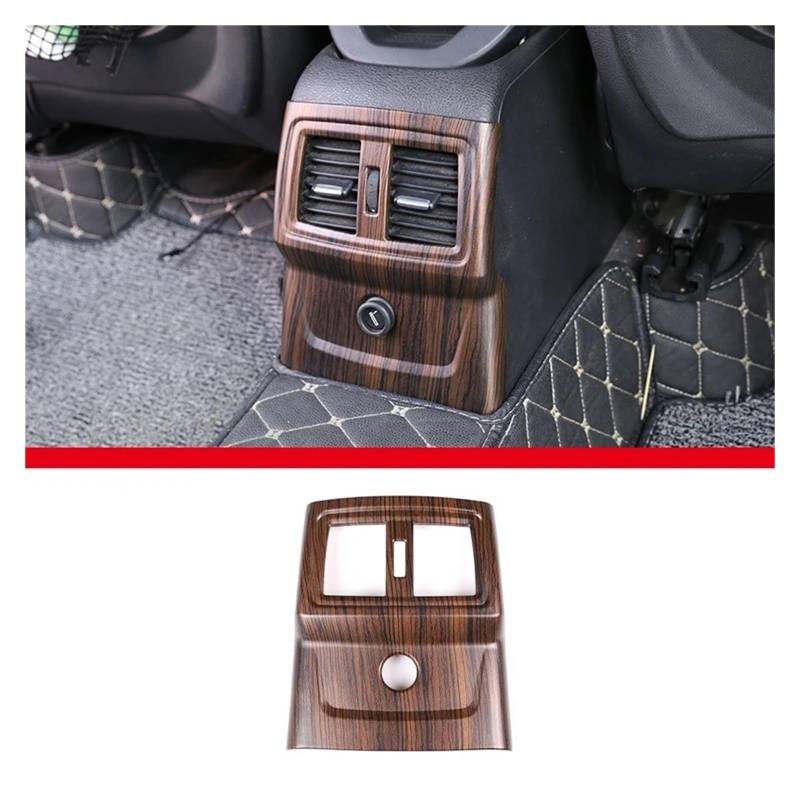 Auto Innendekoration Interieur Dekor Für Für X1 F48 Für X2 F47 2016-2021 ABS Carbon Faser Auto Hinten Reihe Klimaanlage Luftauslass Rahmen Dekorative Aufkleber Auto Zubehör(B-Pine Wood Grain) von WSUMKH