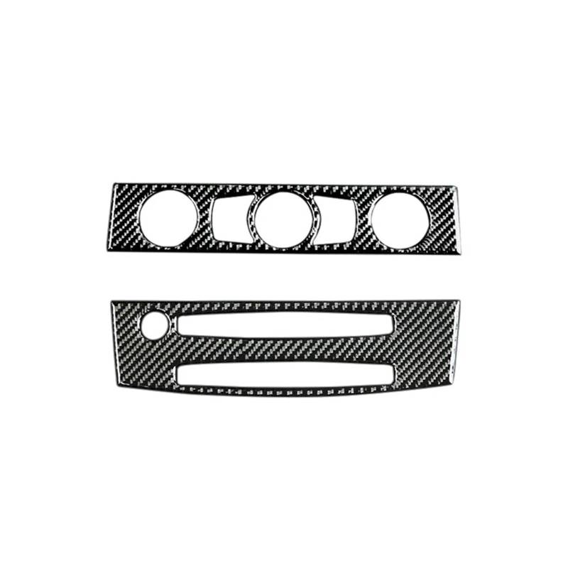 Auto Innendekoration Interieur Dekor Kohlefaser-Klimaanlage-CD-Bedienfeld-Aufkleber Für 5er E60 2004 2005 2006 2007 2008 2009 2010(Type D) von WSUMKH