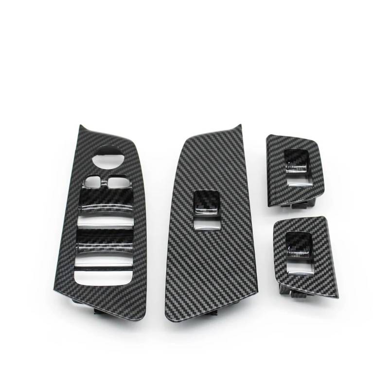 Auto Innendekoration Interieur Dekor LHD Für 5 Series G30 G31 F90 525i 530i 540i 2017-2020 Auto Innen Vorne Hinten Tür Fensterheber Schalter Taste Panel Trim Abdeckung Ersetzen(Carbon 4pcs Set) von WSUMKH