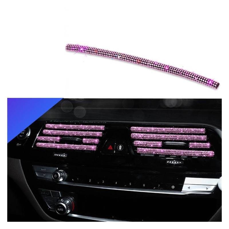 Auto Innenraum Auto-Innenausstattung Diamant Auto Klimaanlage Steckdose Dekorative Streifen Universal U Form Clip Strass Kühlergrill Aufkleber Auto Innen Zubehör von WSUMKH