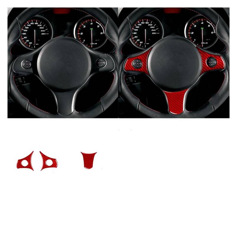 Auto Innenraum Für Alfa Für Romeo 159 2004-2011 Carbon Fiber Lenkrad Panel Auto Innen Zubehör Dekorative Aufkleber Auto Innen Zubehör von WSUMKH