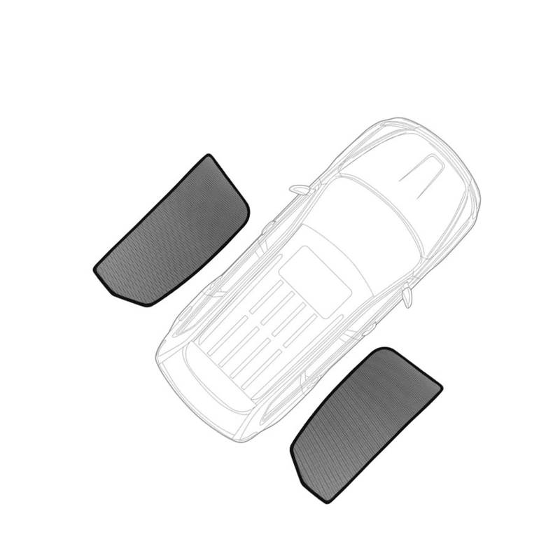 Autofenster Für MG Für ZS EV SUV 2017 2018-2023 2024 Frontscheibe Rahmen Vorhang Magnetische Auto Sonnenschutz Schild Hinten Seite Fenster Sonnenschutz Visier Sonnenblende(2PCS Rear Windows) von WSUMKH