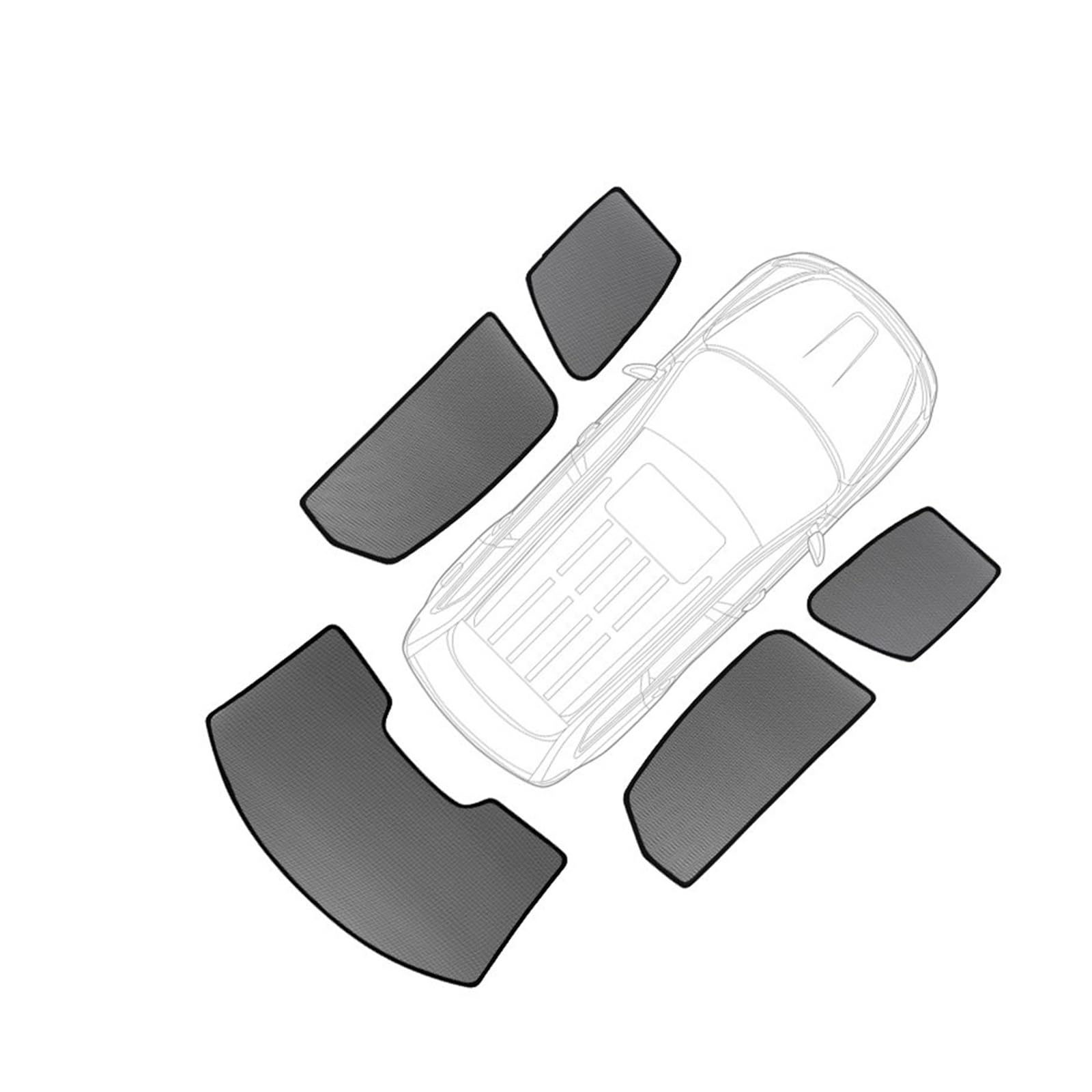 Autofenster Für Peugeot 3008 Für P84 2016 2017 2018 2019 2020 2021 2022 2023 Hinten Seite Fenster Sonnenschutz Visier Auto Sonnenschutz Frontscheibe Mesh Sonnenblende(5pcs) von WSUMKH