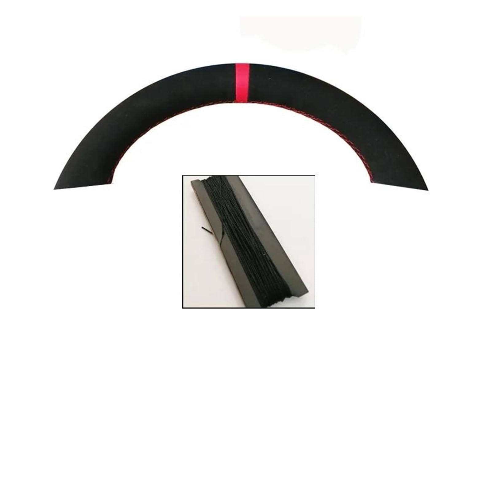 Lenkradbezug Lenkradhülle Lenkradabdeckung Für Benz C200 C250 C300 B250 B260 A200 A250 Für Sport CLA220 Schwarz Leder DIY Angepasst Auto Lenkrad Abdeckung(Style E) von WSUMKH