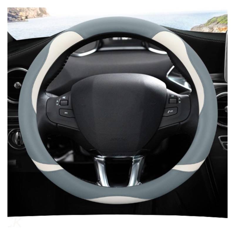 Lenkradbezug Lenkradhülle Lenkradabdeckung Mikrofaser Leder Auto Lenkrad Abdeckung Für Peugeot 208 2012~2018 Für 308 2014~2021 Für 2008 2013~2018 Auto Zubehör(H) von WSUMKH