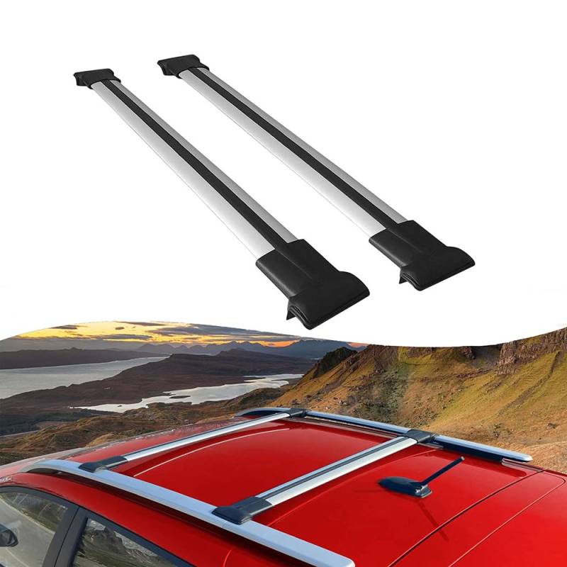 Auto Dachträger, für Citroen C4 Cactus SUV 2014-2020 Aluminium Dachträger Relingträger Abschließbar Auto Dachträger Querträger Reisen Camping Zubehör,A von WSXCDE