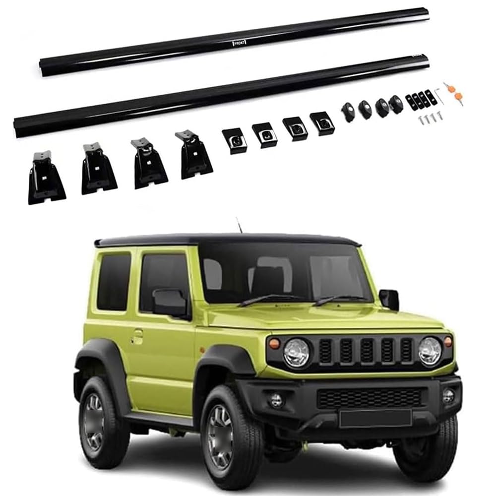 Auto Dachträger, für Suzuki Jimny 2018 2019 2020 2021 2022 2023 2024 Aluminium Dachträger Relingträger Abschließbar Auto Dachträger Querträger Reisen Camping Zubehör von WSXCDE