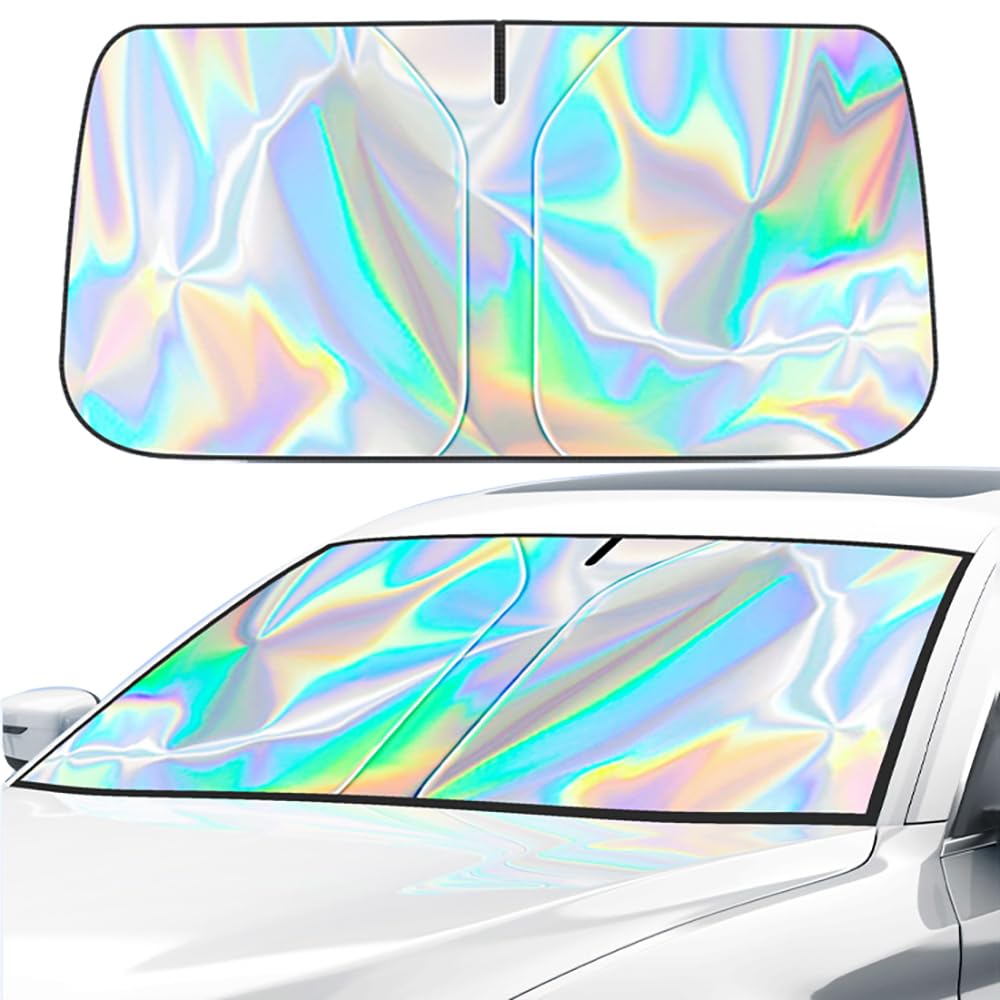 Auto Frontscheiben Sonnenschutz, für MG ZS 2018-2023 2024 Auto Windschutzscheiben-Sonnenschutz Faltbar UV-Schutz Sonnenblende Innen Zubehör,L(145 * 80cm) von WSXCDE