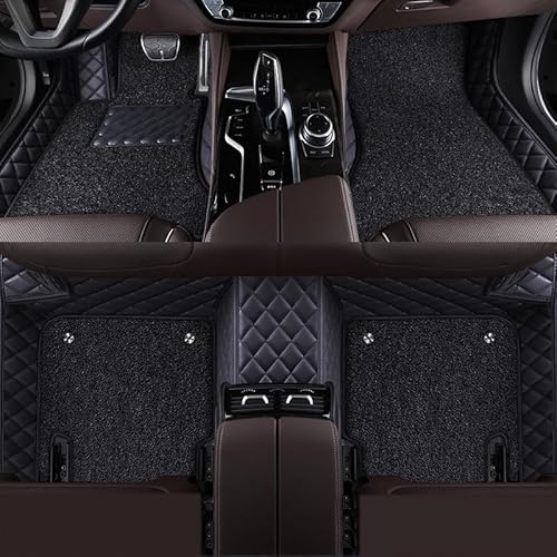 Auto Fußmatten, für Jaguar XE 2015+ PU-Leder Vollabdeckung Teppich Allwetter Wasserfest Antirutsch FußMatten Auto Fussmatten Set,A-LHD von WSXCDE