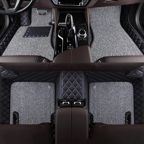 Auto Fußmatten, für Mercedes-Benz GLC AMG 2017-2024 PU-Leder Vollabdeckung Teppich Allwetter Wasserfest Antirutsch FußMatten Auto Fussmatten Set,D-LHD von WSXCDE