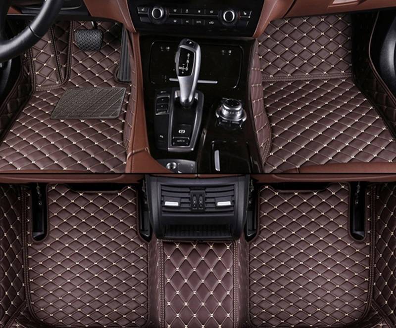 WTIXCRQ Automatte Kompatibel Mit Jaguar XF 2008 2009 2010 2011 2012 2013 2014 2015 Auto-Fußmatten, Rutschfester Teppich, Luxuriöses Fußpolster-Set, Teppich-Fußraummatten(9,LHD) von WTIXCRQ