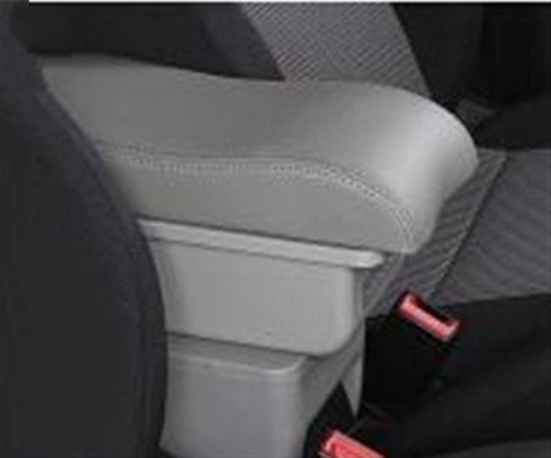 WTIXCRQ Kompatibel Mit Chevrolet Für Matiz, Auto-Armlehnenbox, Innenteile-Aufbewahrungsbox Mit 3 USB-Leuchten, Zubehör, Mittelkonsolen-Armlehne Armlehnen Auto(Gray) von WTIXCRQ