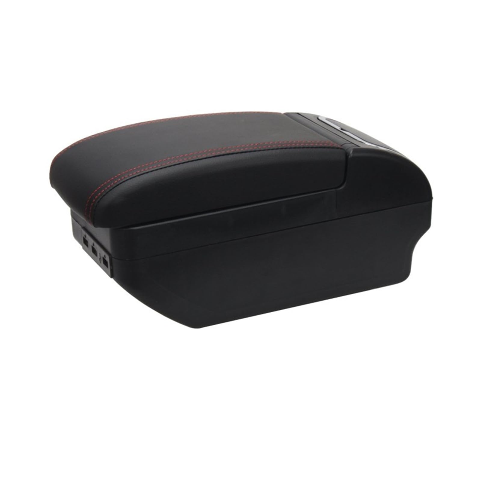 WTIXCRQ Kompatibel Mit Chevrolet Für Sonic Für Aveo 2012–2018 2013 2014 2015, Einziehbare Armlehnenbox Mit Getränkehalter, USB-Autozubehör-Innenraum Armlehnen Auto(E red line) von WTIXCRQ