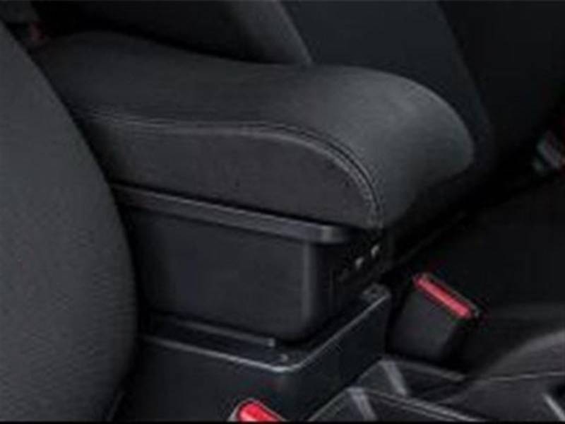 WTIXCRQ Kompatibel Mit Mercedes Für Benz Für Smart Für Fortwo Forfour Auto Armlehnenbox 3USB Autozubehör Mittelkonsole Aufbewahrungsbox Armlehnen Auto(Black line) von WTIXCRQ