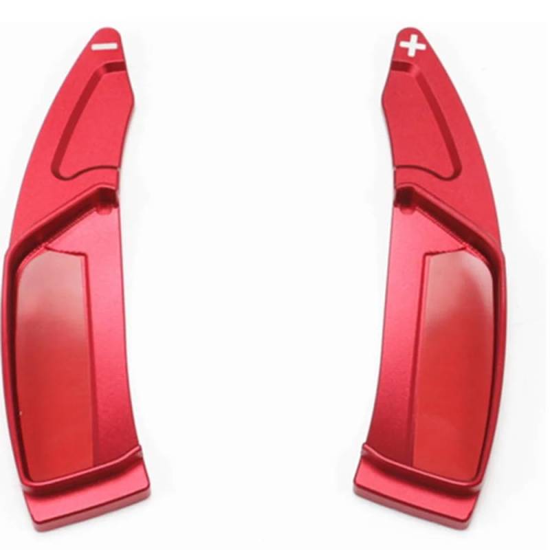 WTIXCRQ Kompatibel Mit Peugeot Für 208 2008 308 3008 508 5008 SW GT Auto-Lenkradpaddel Schaltverlängerungszubehör Schaltknauf Aluminium Auto lenkrad schaltwippen(Red) von WTIXCRQ