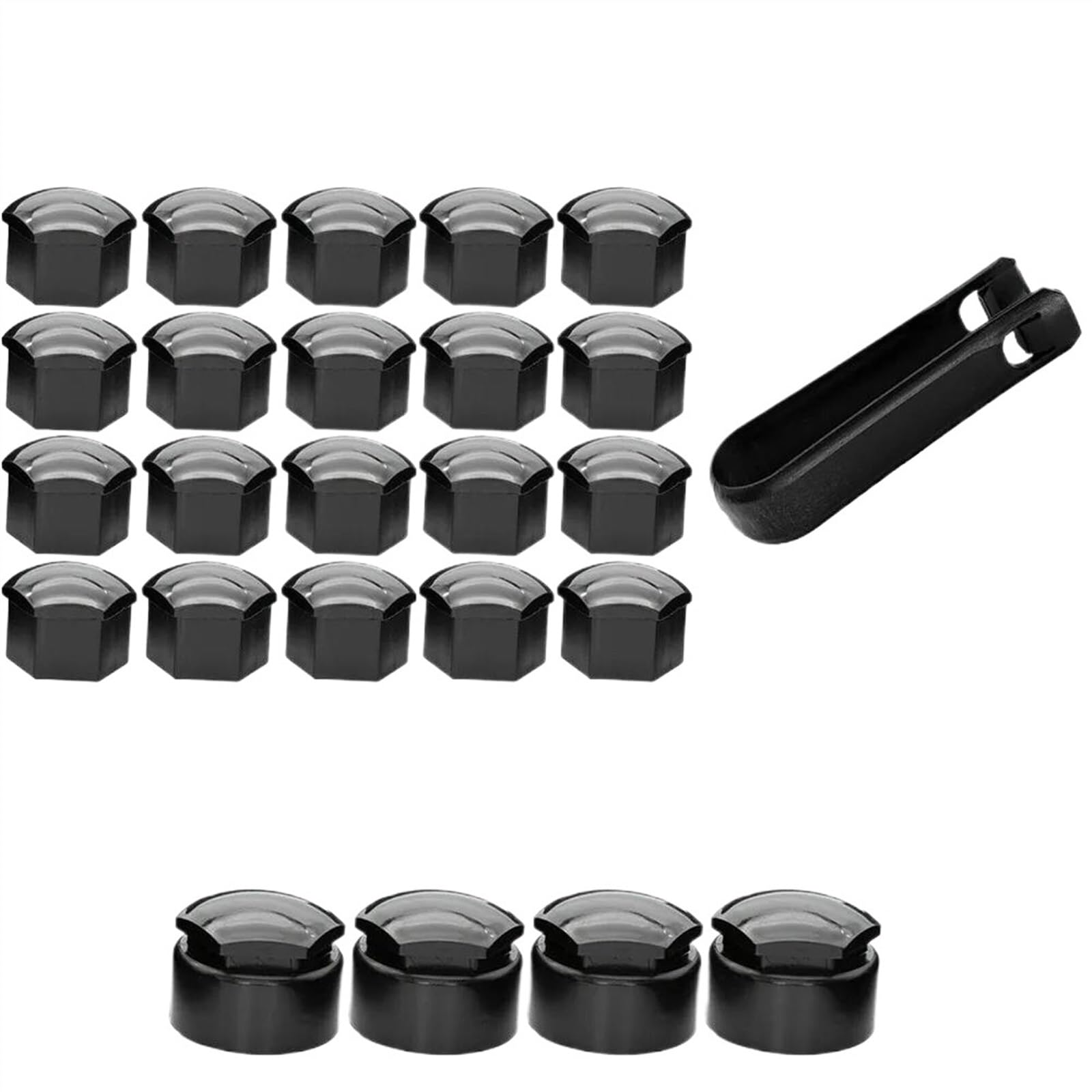 WTIXCRQ Radbolzen Radschraube 20Pcs Auto Rad Lug Bolt Center Mutter Kappe 17mm Rad Mutter Abdeckungen Kappe Schutz Deckt Kappe Nabe Schraube Abdeckung Modifikation von WTIXCRQ