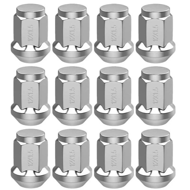 WTIXCRQ Radbolzen Radschraube Kompatibel Mit Universellen Auto-Radsicherungsmuttern. Aluminium-Radmuttern. 35mm. Radschrauben Und Bolzen. M12 X 1,5/M12 X 1,25. Sechskant. 20Stk.(M12x1.5) von WTIXCRQ