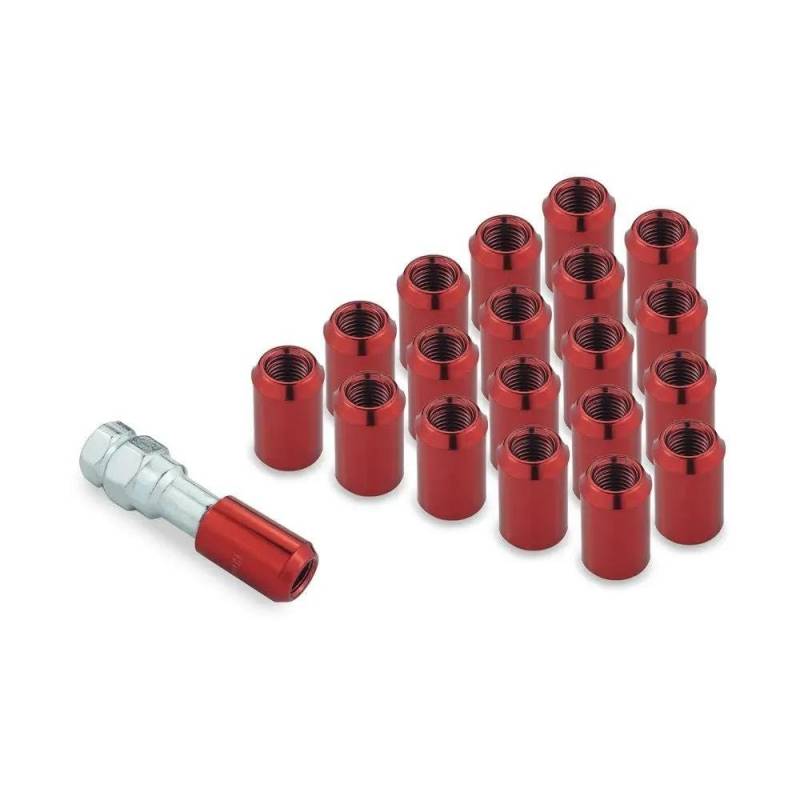 WTIXCRQ Radbolzen Radschraube Universal Auto Rad Schraube Mutter Eisen Schloss Feststellrad Lug Radmuttern Radschrauben M12x1.5 M12X1.25 20PCS(Red,M12X1.25) von WTIXCRQ