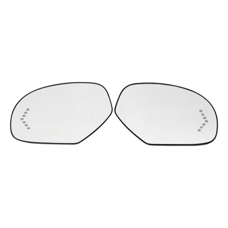 WTIXCRQ Rückspiegel Spiegelglas Kompatibel Mit Chevrolet Für Suburban 1500 2500 2007–2013, Auto-beheizte Seitenspiegel-Glaslinse, Links Und Rechts, Rückspiegel-Glas-Zubehör(1 Pair) von WTIXCRQ