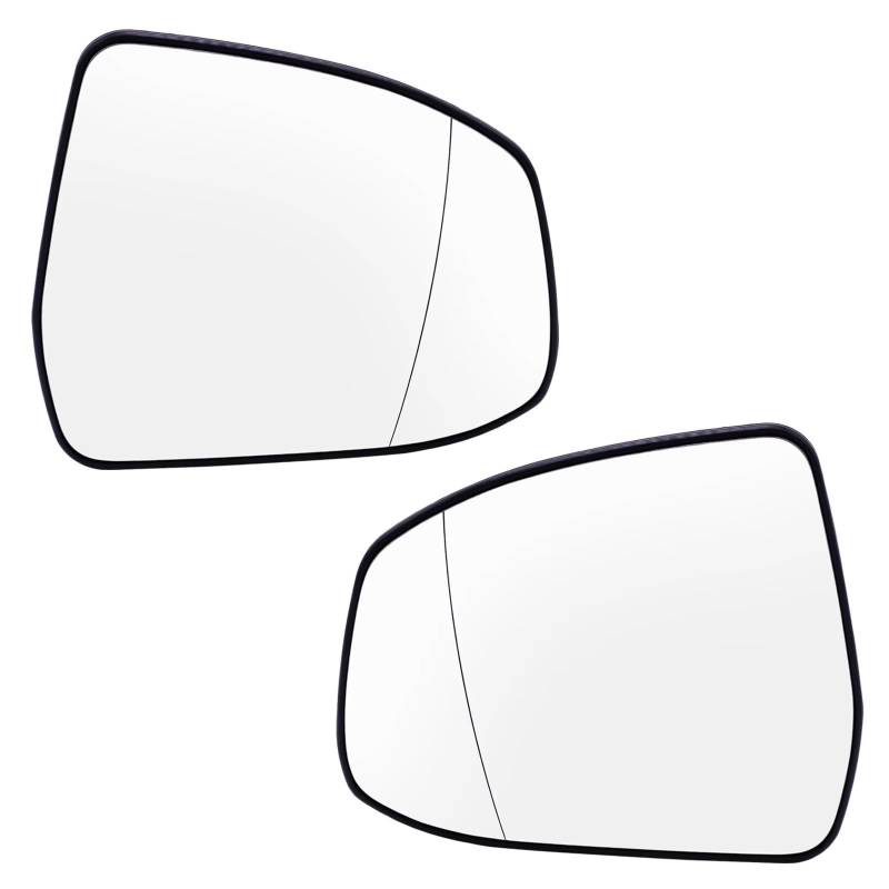 WTIXCRQ Rückspiegel Spiegelglas Kompatibel Mit Ford Für Focus 2008–2018, Auto-Rechts-Links-Seitenspiegelglas, Konvexes, Beheiztes Weitwinkel-Rückspiegelglas Mit Sockel(1 Pair) von WTIXCRQ