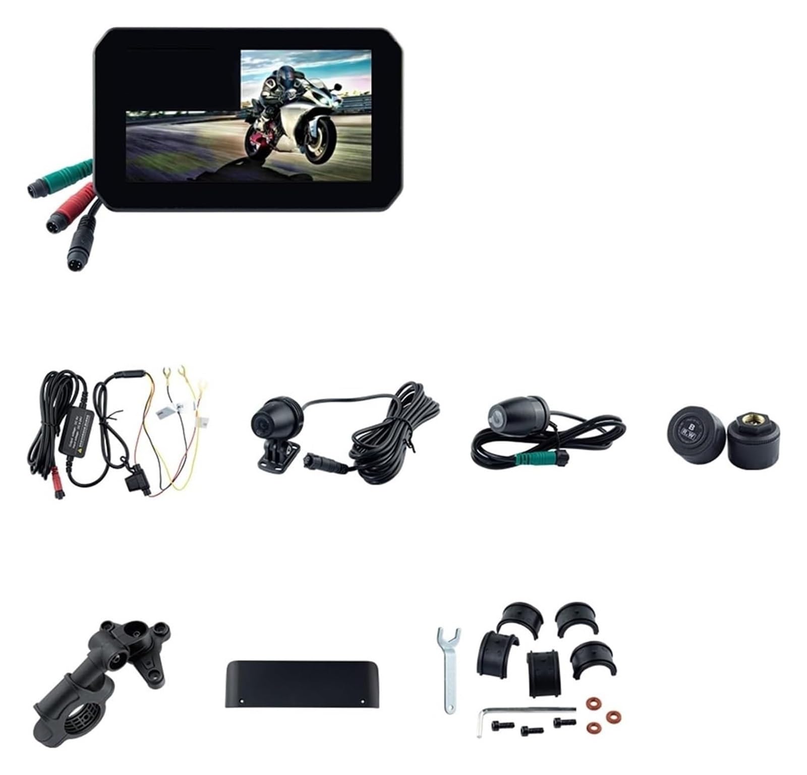 5 Zoll Tragbare Navigation Geröll Motorrad Drahtlose Auto GPS Geröll wasserdichte Display Motorrad Handy Halterung Navigationshalterung Motorrad(C) von WTPWVBPMF