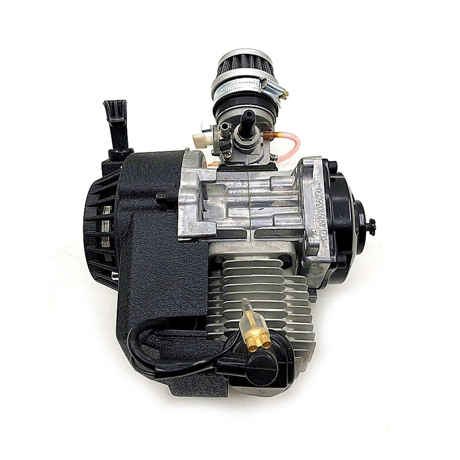 Für 2 Takt Für 49cc Pull Start Motor 25H Kettenrad Motor Getriebe Motor Luftfilter ATV Quad Dirt Bike Motorrad Vergaser von WTPWVBPMF