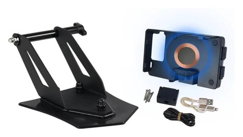 Für B&MW R 1250 RT R1250RT 2021-2024 Motorrad Navigation Halterung GPS Halterung Gerät Träger SMART Phone Anzupassen Halter Navigationshalterung Motorrad(Wireless Charging) von WTPWVBPMF