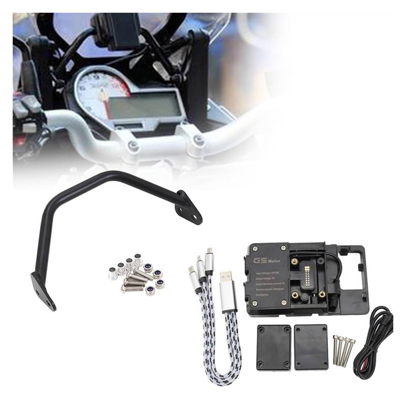 Für B&MW S1000XR S 1000 XR 2015-2019 Navigationshalterung GPS-Ladetelefonhalter USB-Motorradzubehör Navigationshalterung Motorrad(B) von WTPWVBPMF