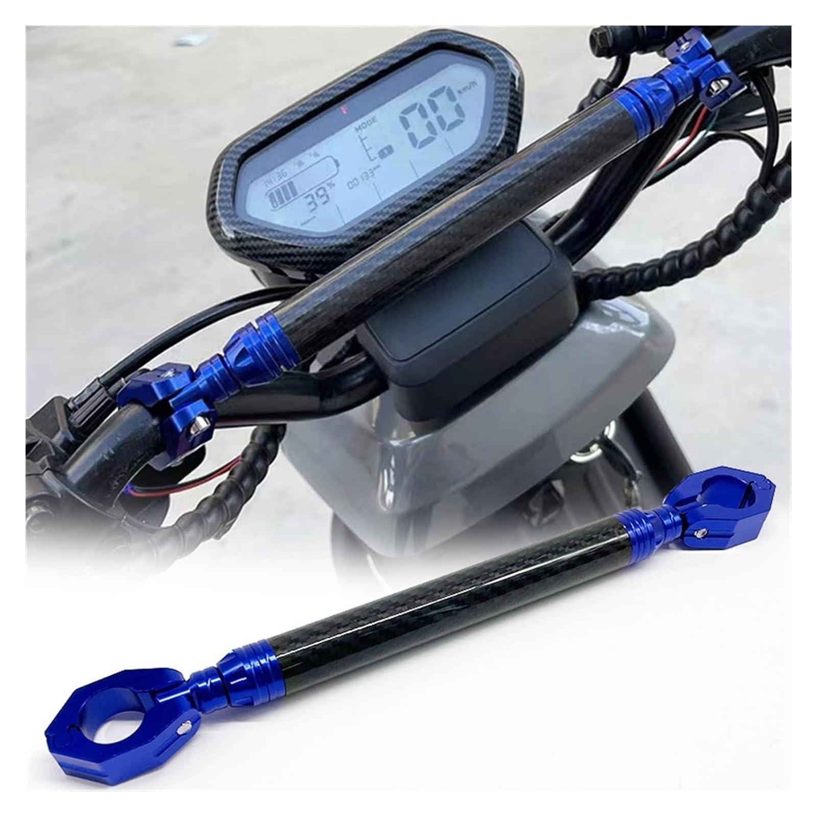 Für CB150R CB125R CB300R CB250R CB650R CB1000R Zubehör 22MM Motorrad Lenker Balance Bar Handy-Navigation Halterung Navigationshalterung Motorrad(Blau) von WTPWVBPMF