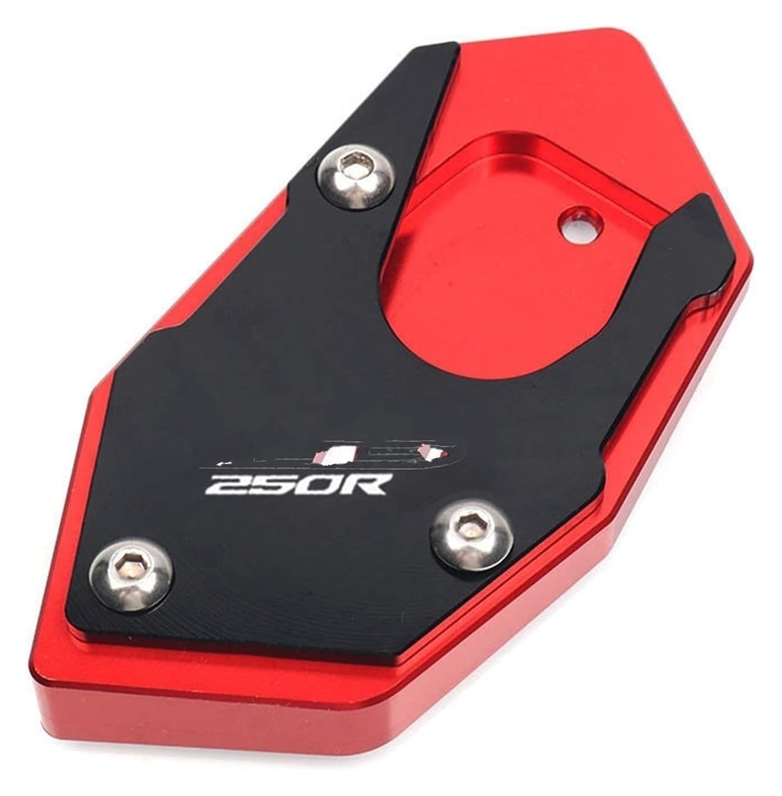 Für CB250R CB 250R 2013-2019 Vergrößerer Motorrad CNC Kickstand Fuß Seitenständer Verlängerungspolster Stützplatte Vergrößern Motorrad-Seitenständer-Plattenpolster(rot) von WTPWVBPMF