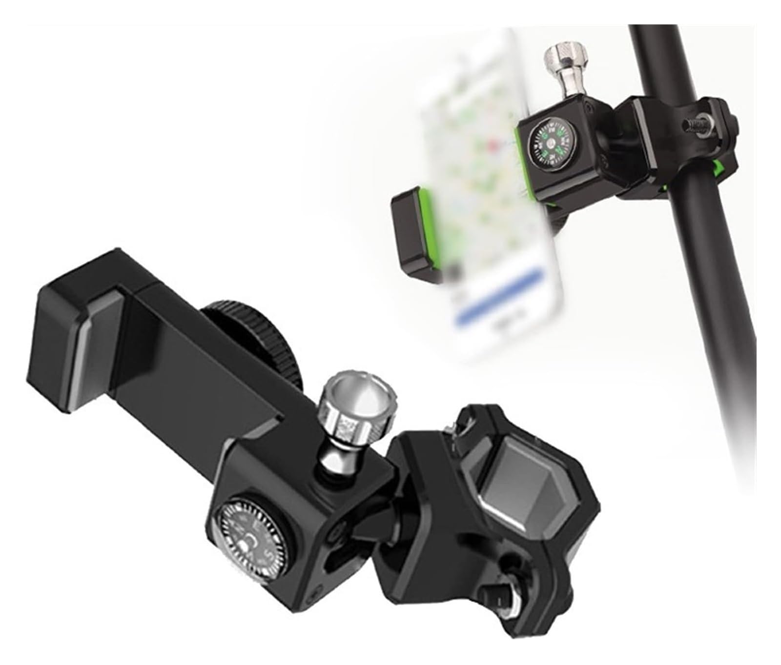 Für Kawa&saki Für Ninja250(EX250P) 2019-2023 12/22MM Motorrad Telefon Halter Stehen GPS Navigation Platte Halterung Zubehör Navigationshalterung Motorrad(22MM Phone Holder) von WTPWVBPMF