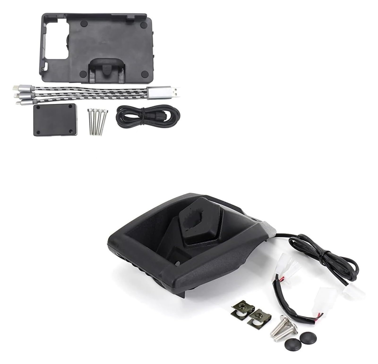 Für NMAX Für Xmax 125 Für N-MAX 155 Für X-MAX 300 400 GPS Navigation Halterung USB Lade Port Halter Halterung Motorrad Navigationshalterung Motorrad(B) von WTPWVBPMF