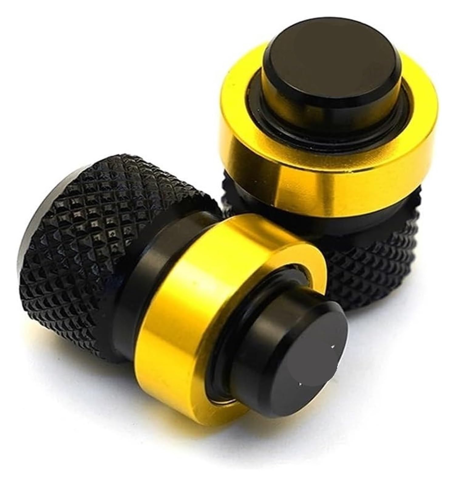 Für Y&AMAHA Mt 09 MT-09 MT09 SP 2021 2022 2023 Zubehör Motorrad Seitenständerverlängerung Kickstandplatte Reifenventilkappen Motorrad-Seitenständer-Plattenpolster(Valve Caps Gold) von WTPWVBPMF