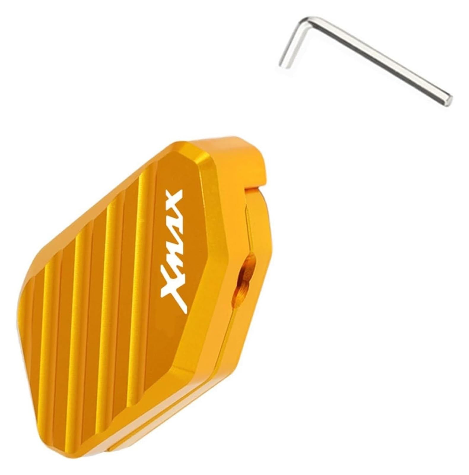 Für Y&amaha Xmax 125 250 300 400 XMAX300 Motorradzubehör CNC-Flachfuß-Seitenständerverlängerung Kickstand Pad Plate Support Motorrad-Seitenständer-Plattenpolster(Gold) von WTPWVBPMF