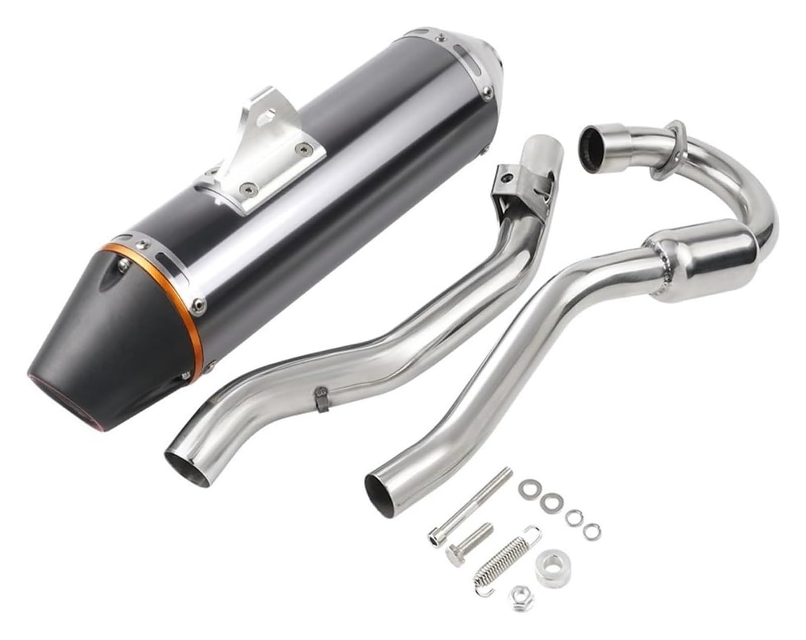 Motorrad Auspuff Für CRF150F CRF230F 2003–2016, komplettes Slip-On-Auspuffrohrsystem, Motorrad-Auspuffrohr Auspuff Schalldämpfer(Titanium) von WTPWVBPMF