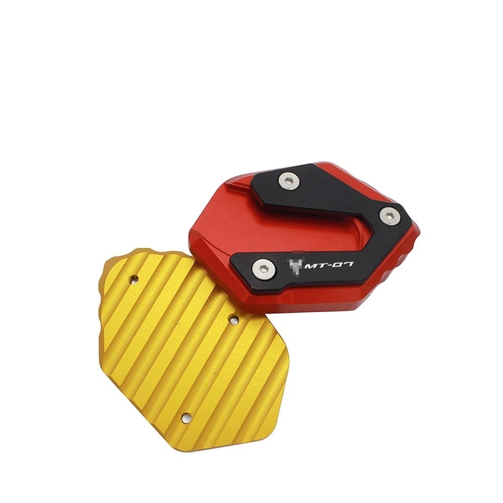 Motorrad Kickstand Seitenständer Vergrößern Verlängerungsplatte Pads Für Y&AMAHA Für MT-07 Für Tracer 700 Für FZ-07 2014-2020 Motorrad-Seitenständer-Plattenpolster(3,A) von WTPWVBPMF