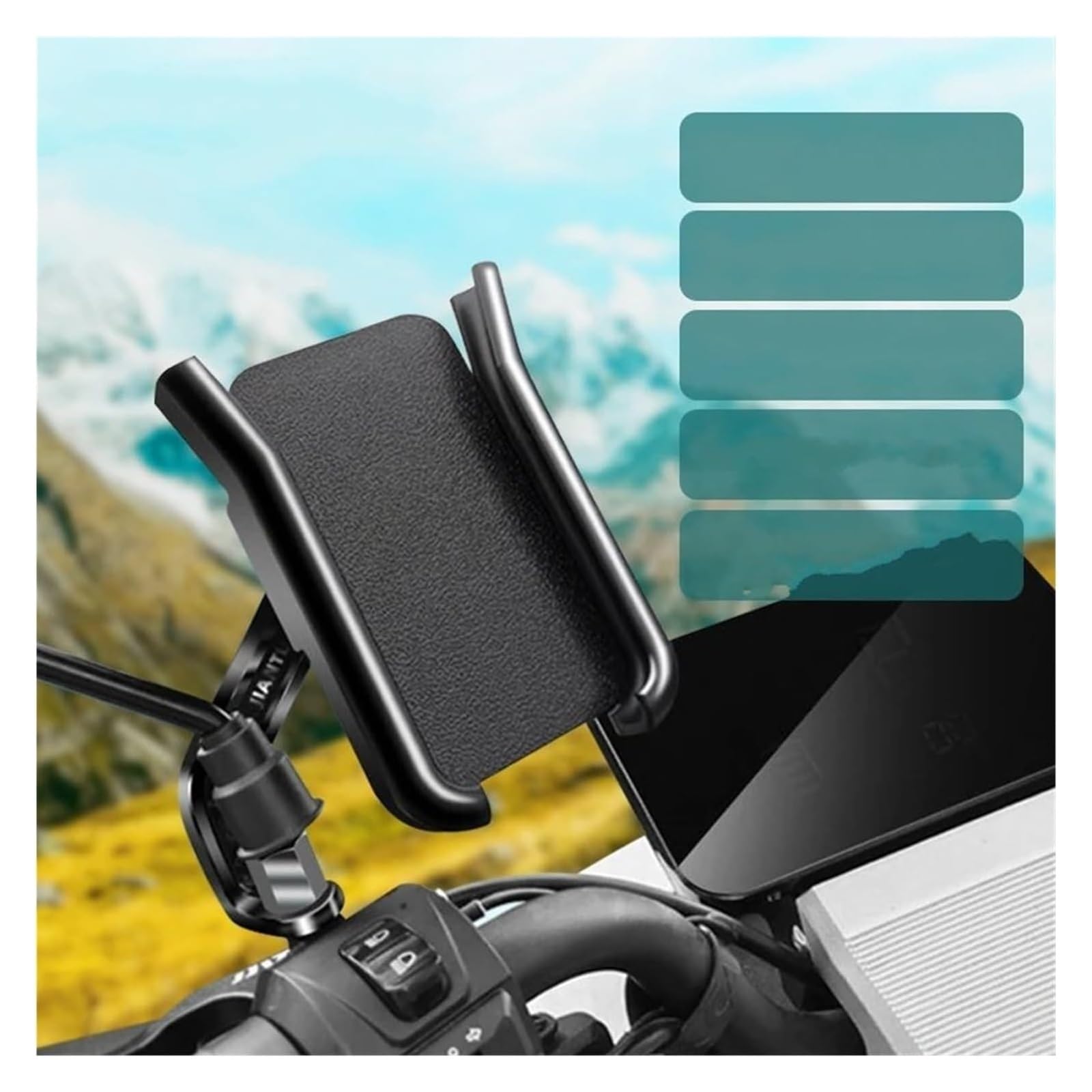 Motorräder Rückspiegel Telefon Halter Für GPS Navigation Telefon Halterung Motorrad Handy Stehen Rückansicht Motorrad Telefon Halterung Navigationshalterung Motorrad von WTPWVBPMF