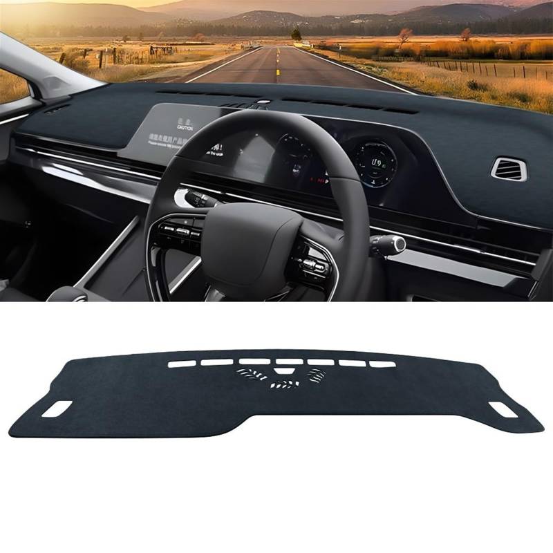 Armaturenbrett Matte Teppich Für Chery Für Omoda 5 C5 FX 2022 2023 2024 Auto Armaturenbrettabdeckung Sonnenschutz Lichtschutzmatte Instrumententafelauflage Teppiche Shade Board Pad(Black RHD) von WTXXGQ