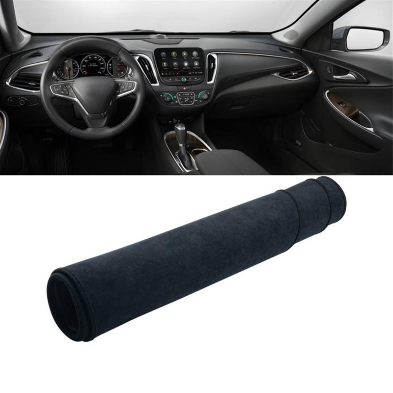 Armaturenbrett Matte Teppich Für Chevrolet Für Malibu XL 2015 2016 2017 2018 2019 2020 2021 2022 2023 Auto Dashboard Abdeckung Vermeiden Licht Matten Shade Board Pad(B Black) von WTXXGQ